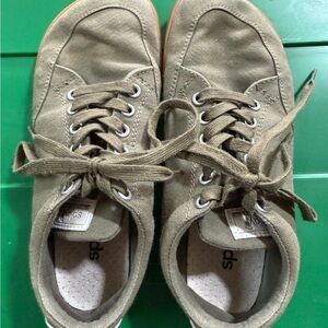 Kids Olive Green Canvas Sneakers - Comfort Casual Shoe